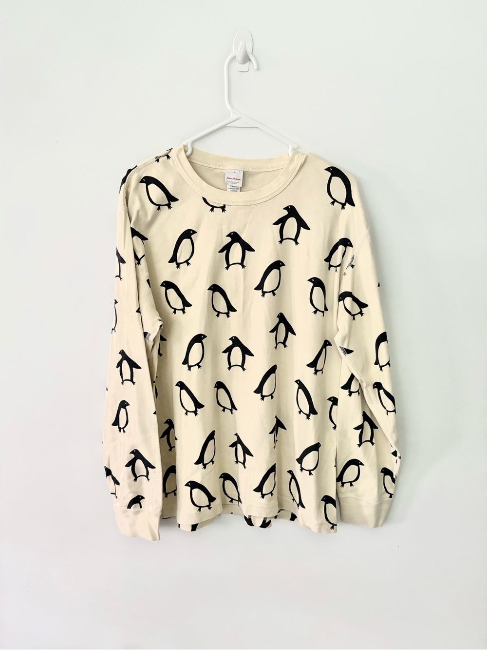 Hanna Andersson Adult Holiday HannaJams™ Pajama Penguin Top S XL #0207
